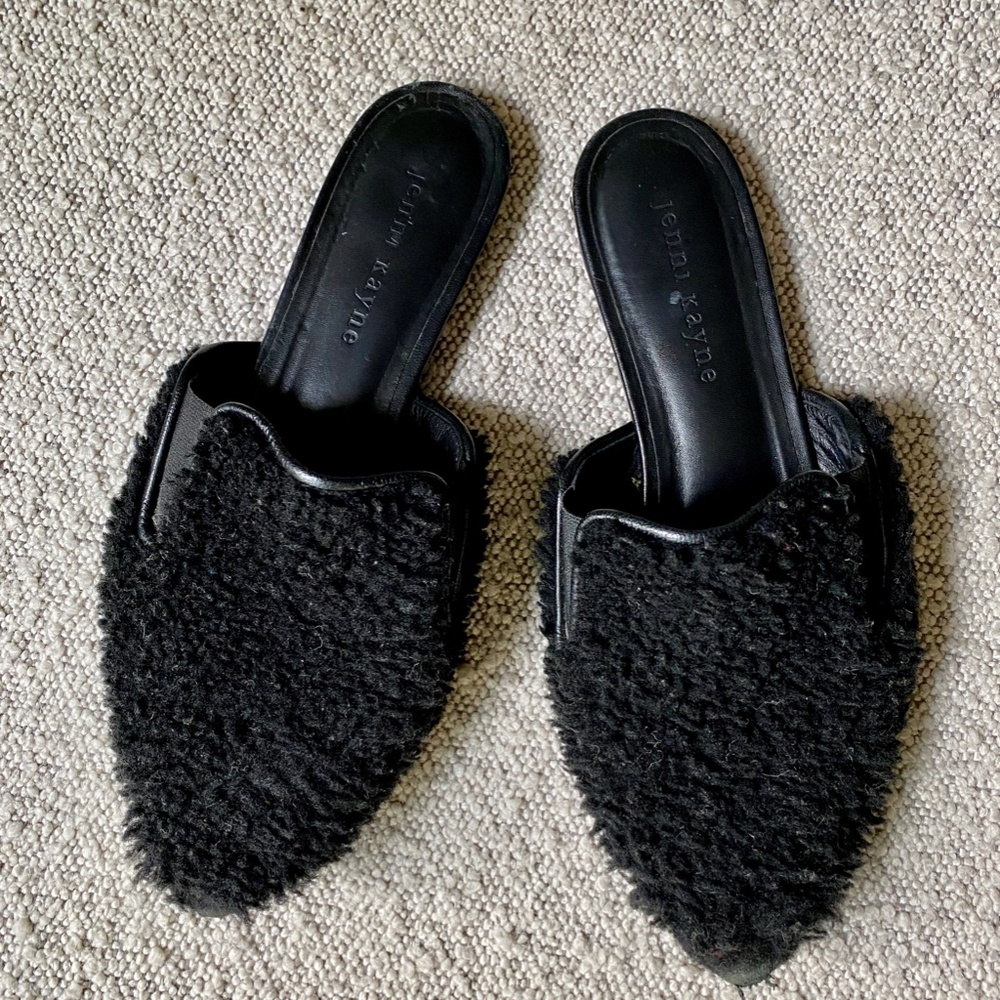 JENNI KAYNE Shearling Mule Flat Slides